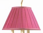 .French Drum Boxpleated Cerise with moss trim silk. Klicka för stor bild och info.