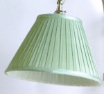 .French drum Knife Pleat Moss silk. Klicka för stor bild och info