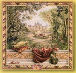 GOBELÄNG 9151 Verdure au chateau. 150x150. Klicka för stor bild.