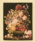 GOBELÄNG 9164f Bouquet Tulipe foncé. 100x75. Klicka för stor bild.