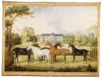 GOBELÄNG 9240. 5 Chevaux Anglais. Klicka för stor bild och info.